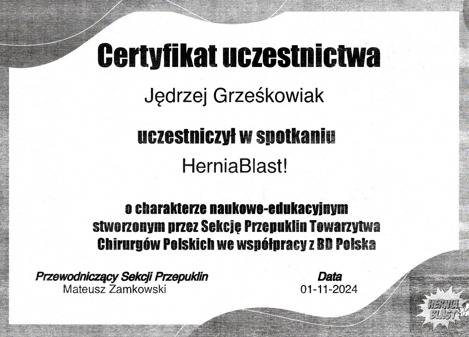 Certyfikat 2