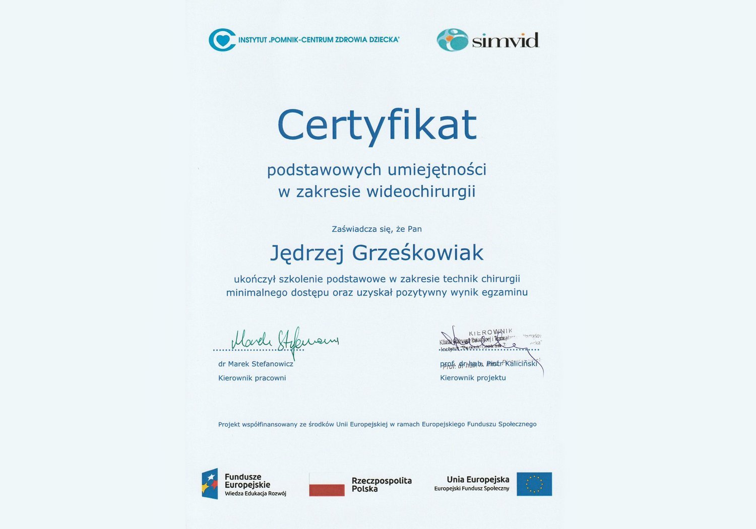 Certyfikat 13