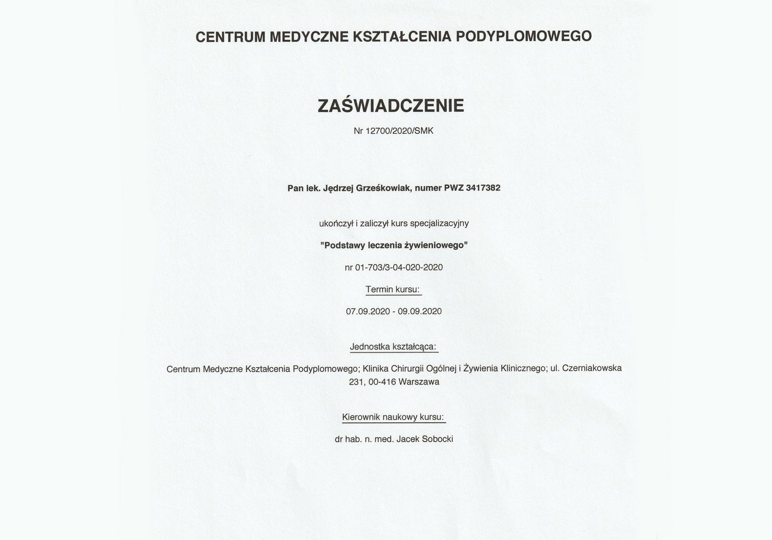 Certyfikat 15