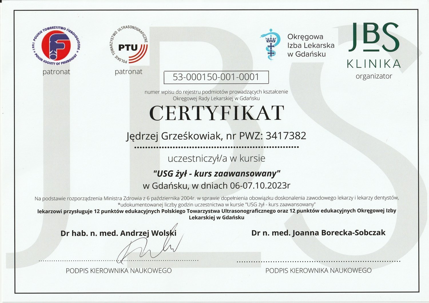 Certyfikat 21