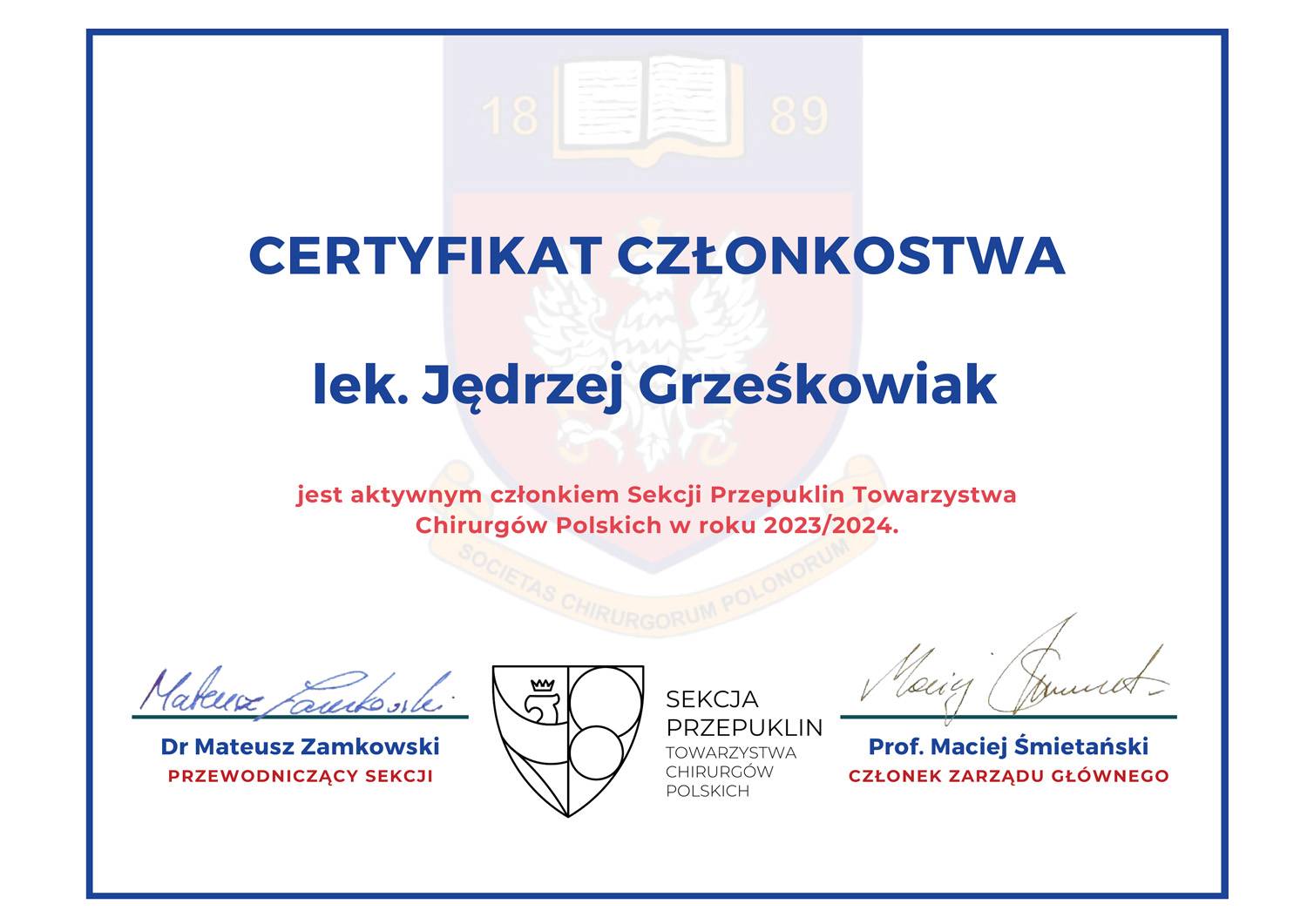 Lek. Jędrzej Grześkowiak